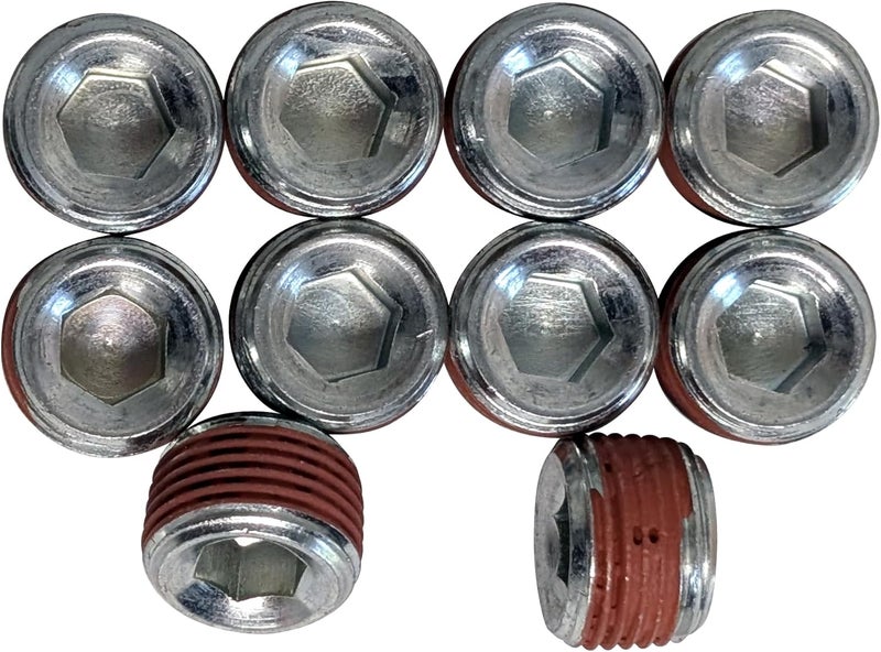 EngineQuest Store 3/4" NPT Pipe Plug, Vibra-Seal Coating, Pack of 10 | 3/4" X .550” NPT Threaded | Leak-Proof Seal | Durable Performance - Image 1